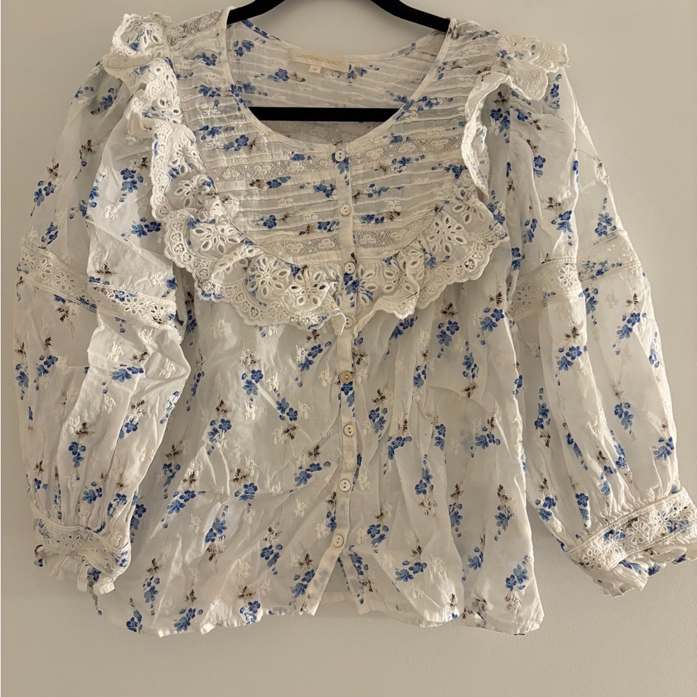 LoveShackFancy Ruffled Top - Picture 2 of 5